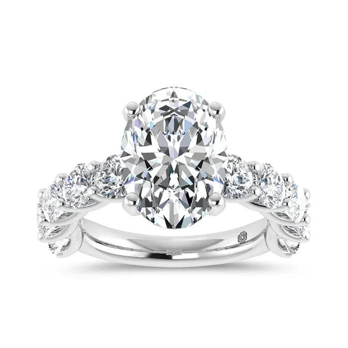 14K White Gold 8 Ct.Tw. Labgrown Diamond Engagement Ring