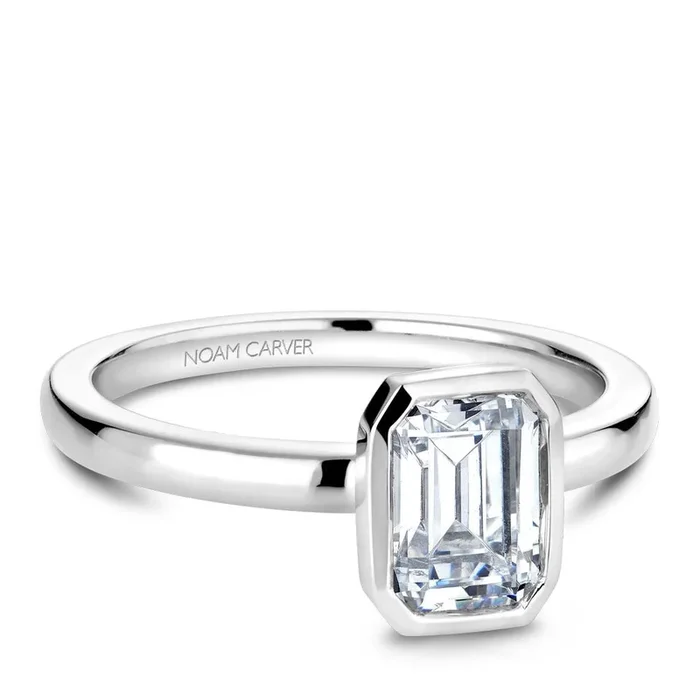 14K White Gold Diamond Engagement Ring