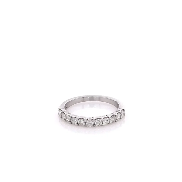 14k White Gold Diamond Wedding Band