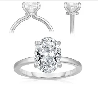 14k White Gold Lab Grown Diamond Ring