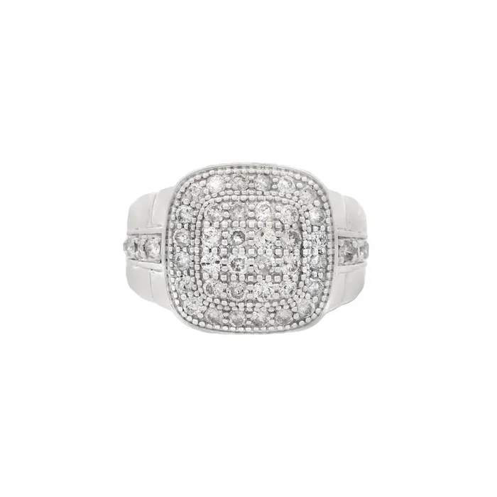 14K White Square Diamond Ring ? JTJ™