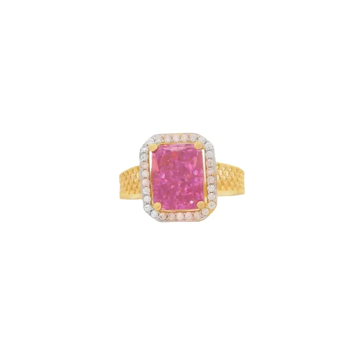 14K Women’s Square CZ Pink Ring JTJ™