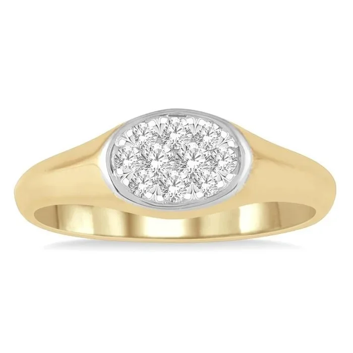 14K Yellow And White Gold ‘Lovebright’ Contemporary Natural Diamonds Ring