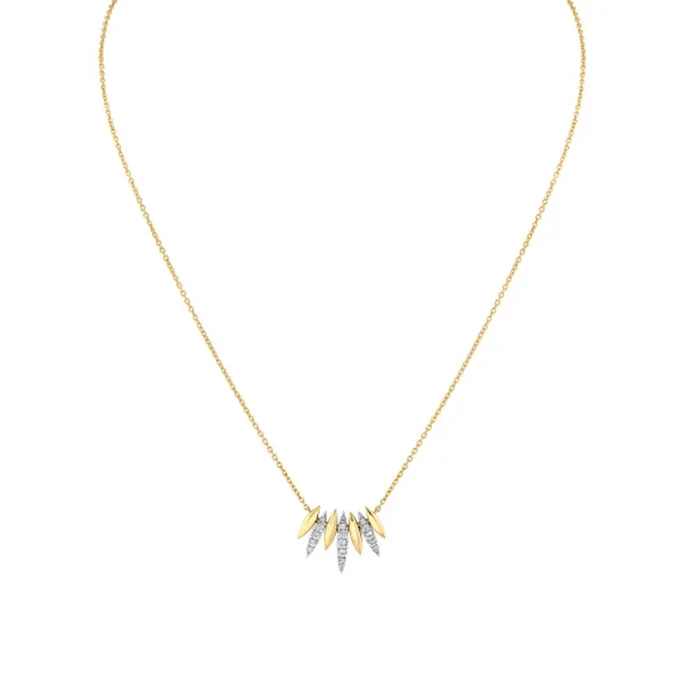 14K Yellow And White Gold ‘Tulira’ Floral Necklace
