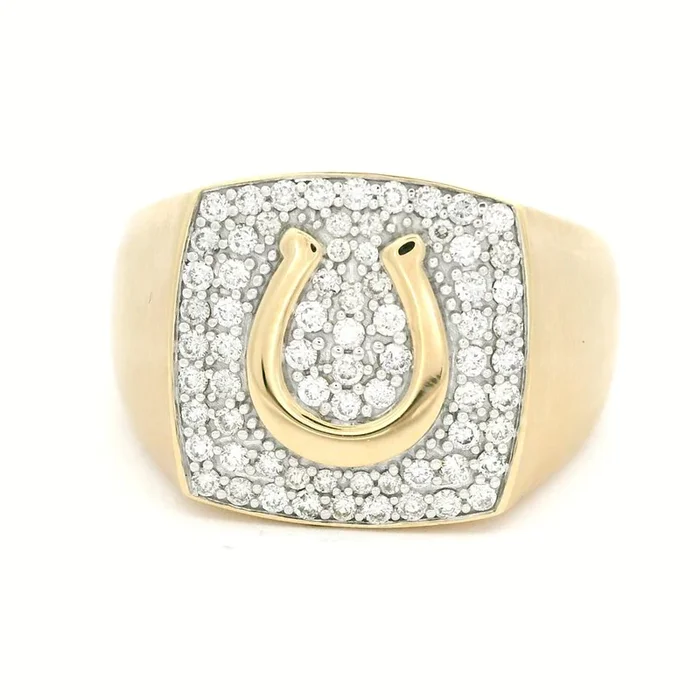 14K Yellow And White Gold Animal Natural Diamonds Ring