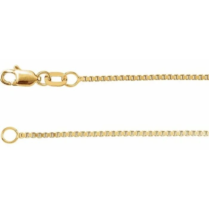 14K Yellow Gold 1.0Mm Box Chain