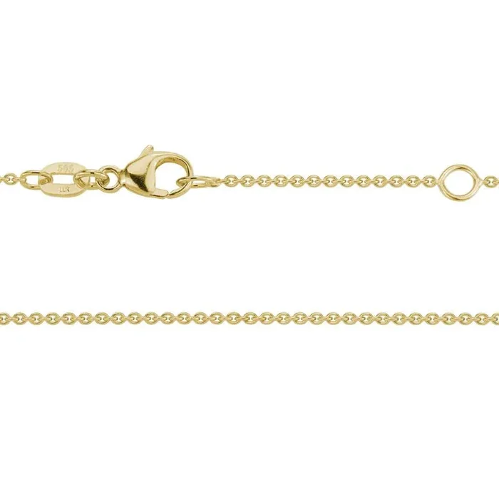 14K Yellow Gold 1.2mm Cable Chain 16-18″