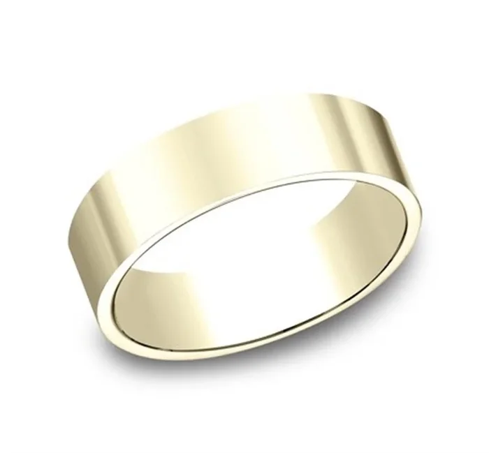 14K Yellow Gold 6mm Straight Band