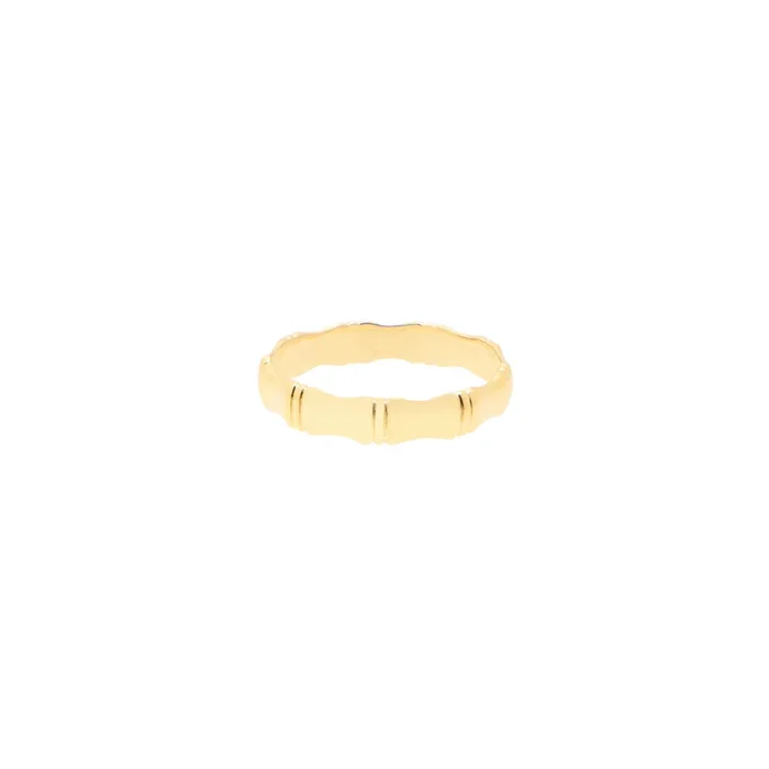 14K Yellow Gold Bamboo Ring 3MM