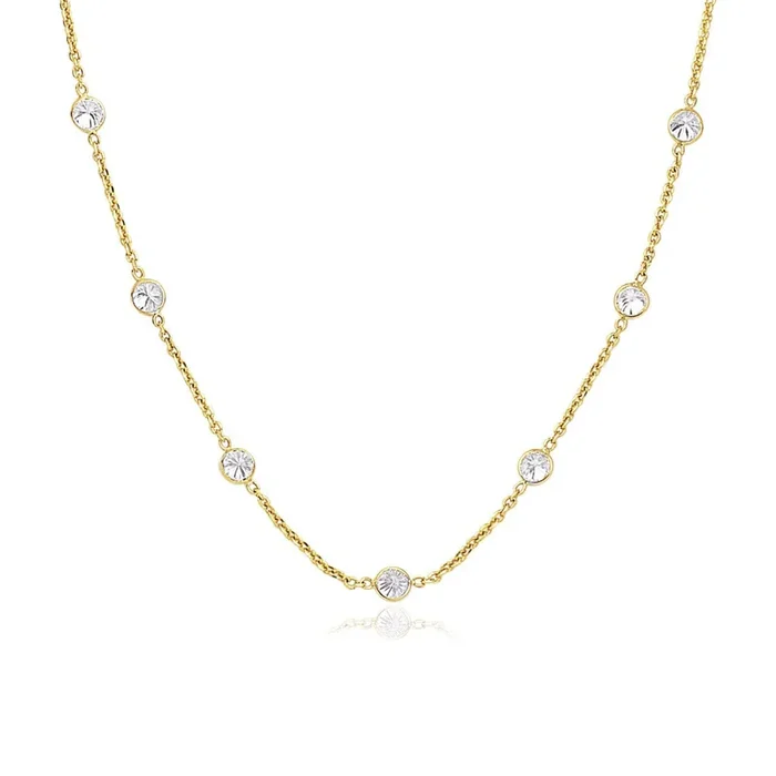 14k Yellow Gold CZ By the Yard Long Links