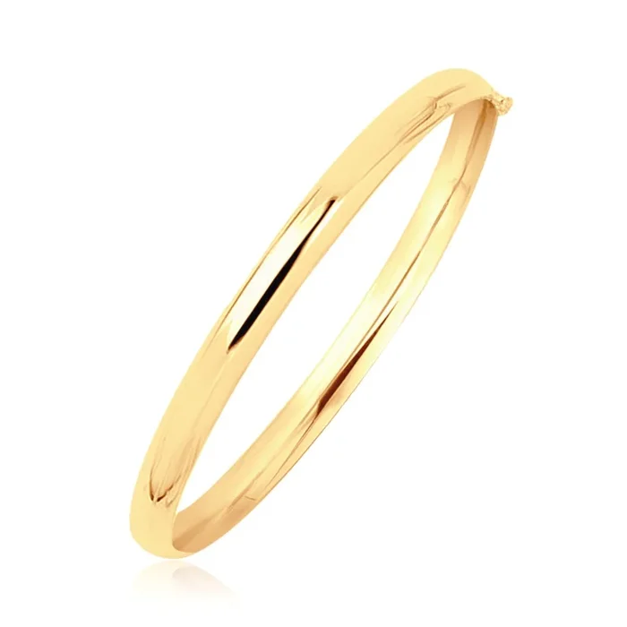 14k Yellow Gold Dome Design Polished Children’s Bangle