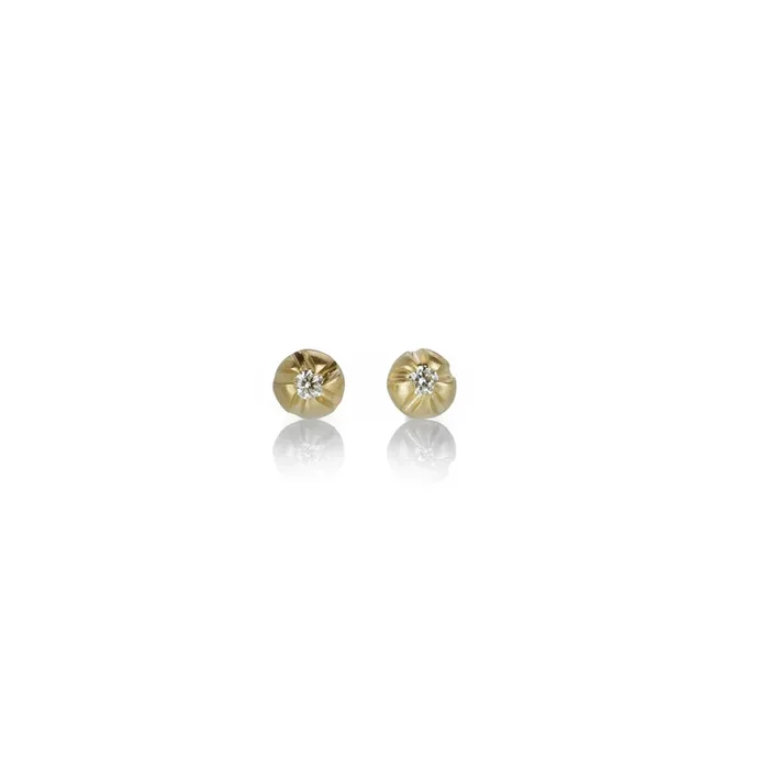 14k Yellow Gold Medium Blossom Studs