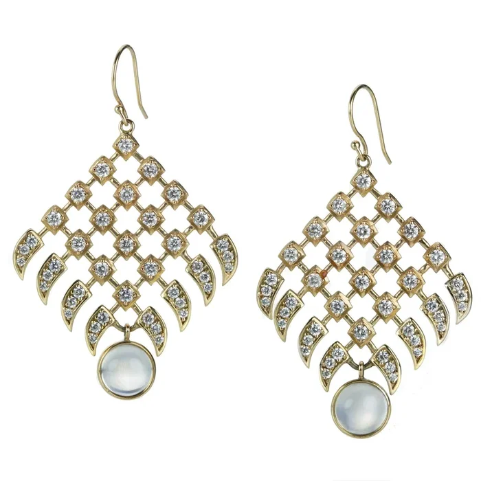 14k Yellow Gold Retiarii Chandelier Earrings