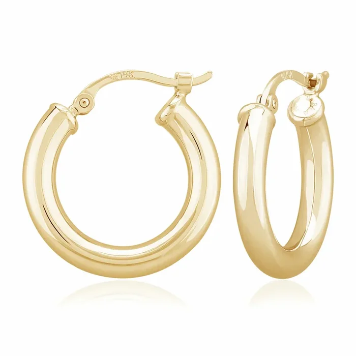 14K Yellow Gold Small Hoop Earrings