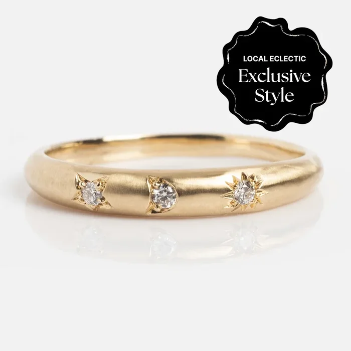 14k You are my Sun Moon and Star Diamond Band