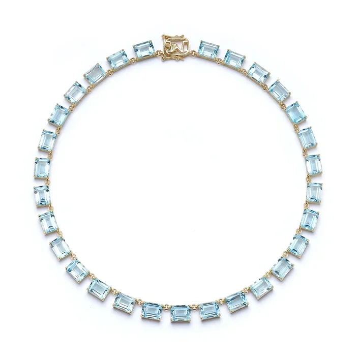 14kt Blue Topaz Anna Riviera Necklace