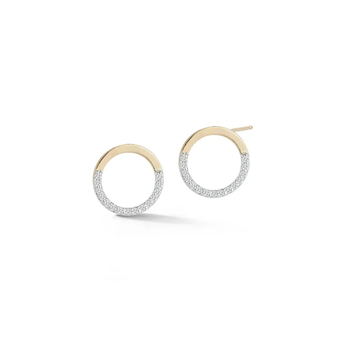 *14kt Gold Small Halfmoon Hoops