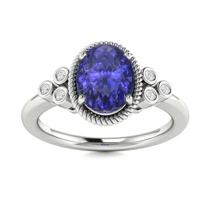 14KT Gold Tanzanite and Diamond Ring (Tanzanite 1.62 cts. White Diamond 0.81 cts.)