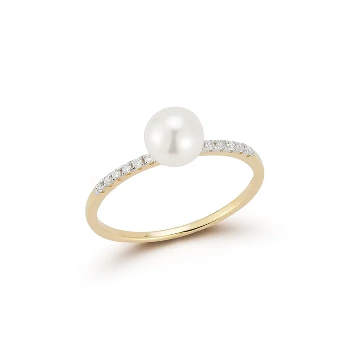 14kt Pearl Sphere Ring
