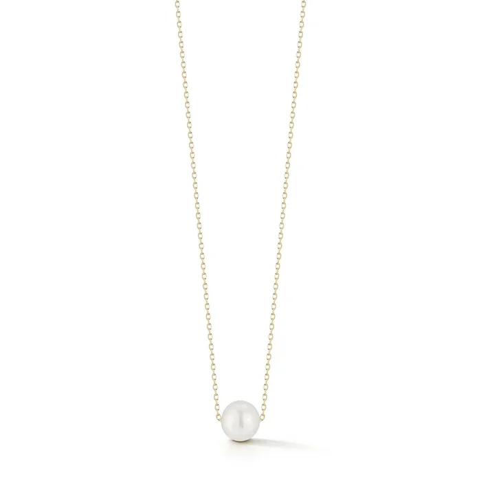 14kt Suspended Pearl Necklace