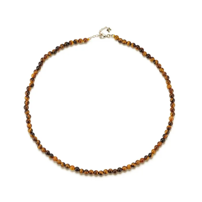 14kt Tigers Eye Beaded Necklace