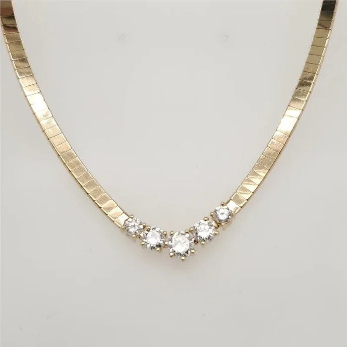 14kt Yellow Gold Diamond Neckalce
