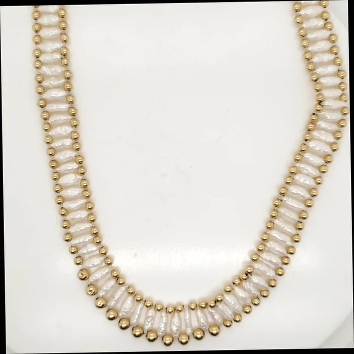 14kt Yellow Gold Fresh Water Pearl Necklace