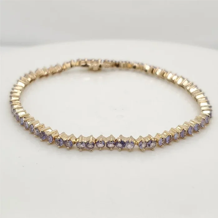 14kt Yellow Gold Tanzanite Bracelet