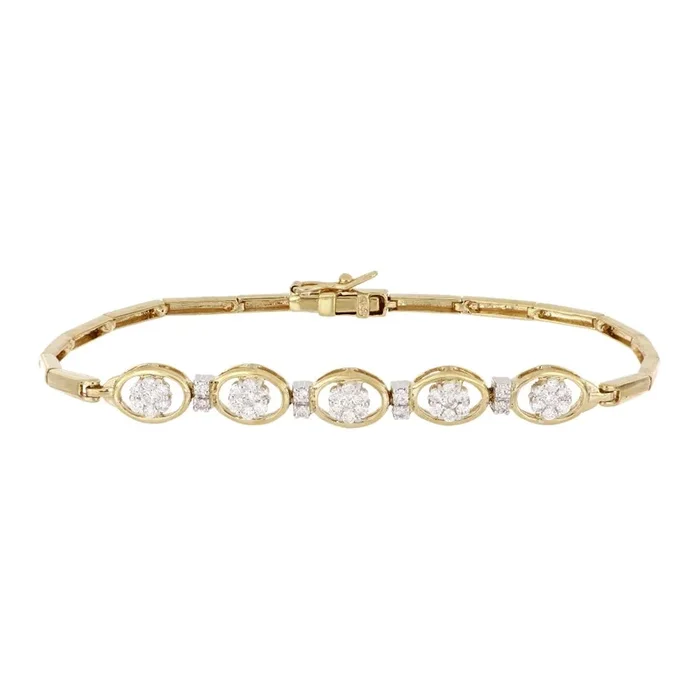 14KTY White Diamond Bracelet (White Diamond 0.7 cts.)