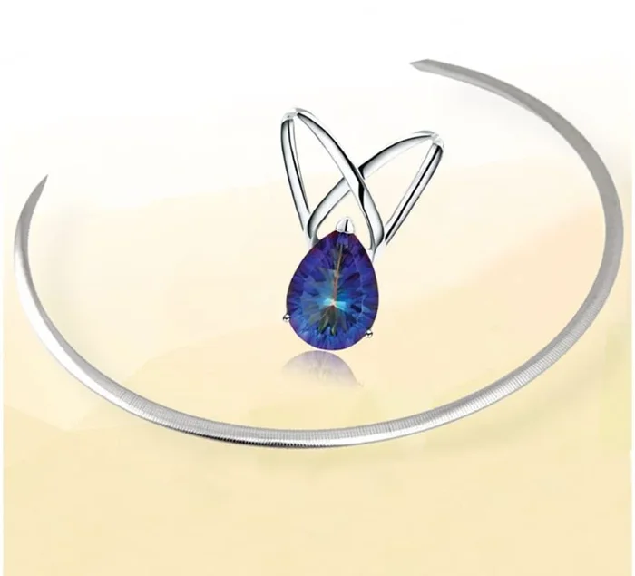 16″ Discover Omega Reversible Necklace (Sterling Silver with Gold Plating)