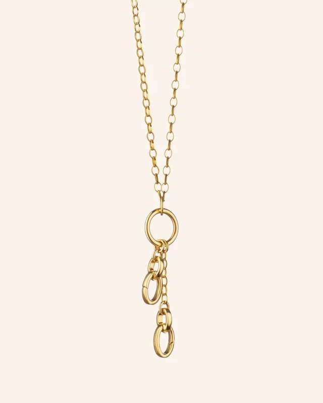 18″ “Design Your Own” Small Charm Chain Necklace, 2 Charm Stations