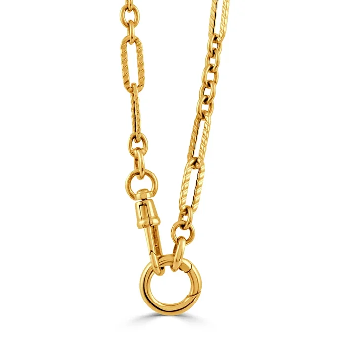 18″ Textured Chain with Push Clip