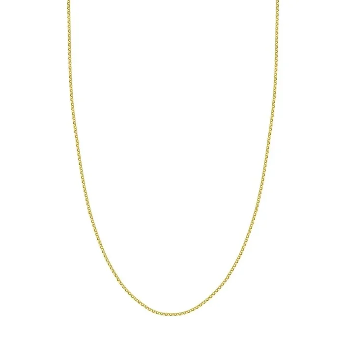 18″ Yellow Gold Hollow Rolo Chain