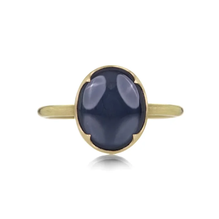 18k Blue Star Sapphire Ring