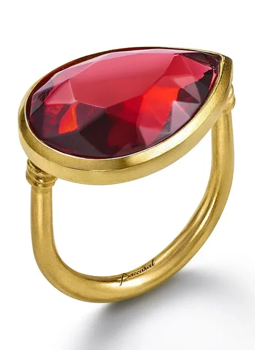 18K Gold Baccarat MARIE-HÉLÈNE DE TAILLAC Pear Ring