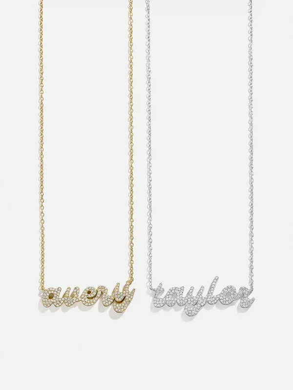 18K Gold Custom Nameplate Necklace – Luxe