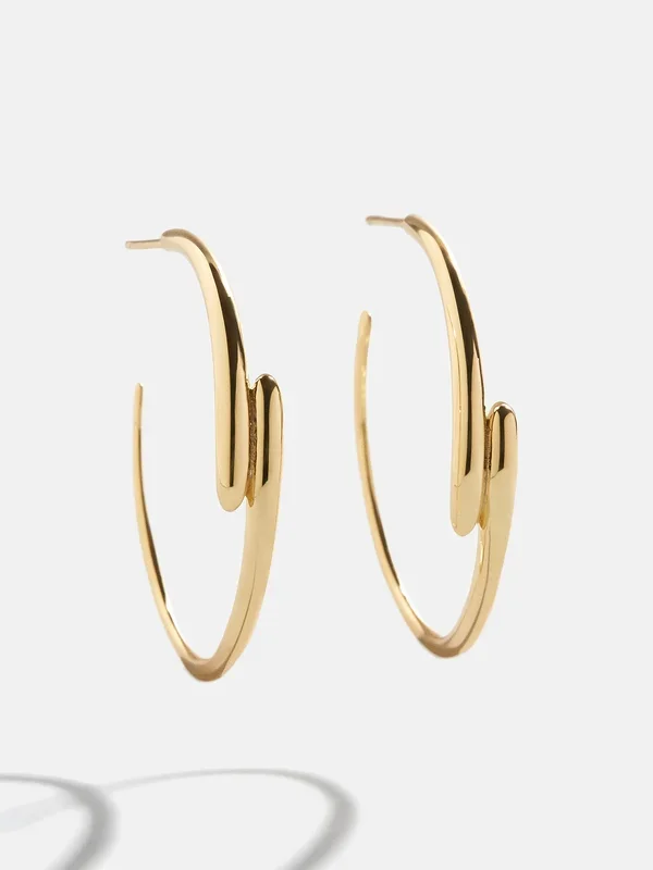 18K Gold Ella Hoop Earrings – Gold