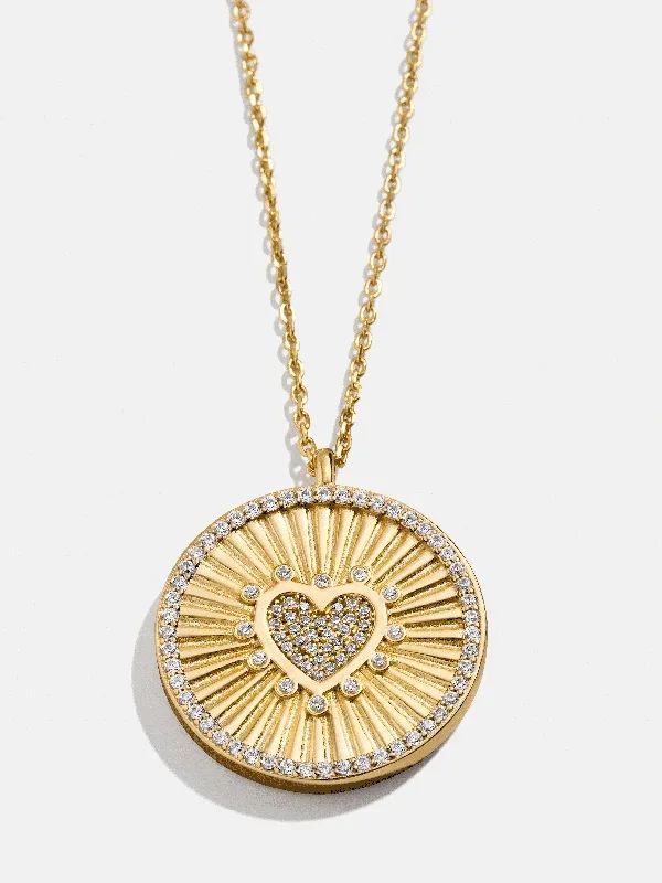 18K Gold Heart Reversible Pendant Necklace – Heart