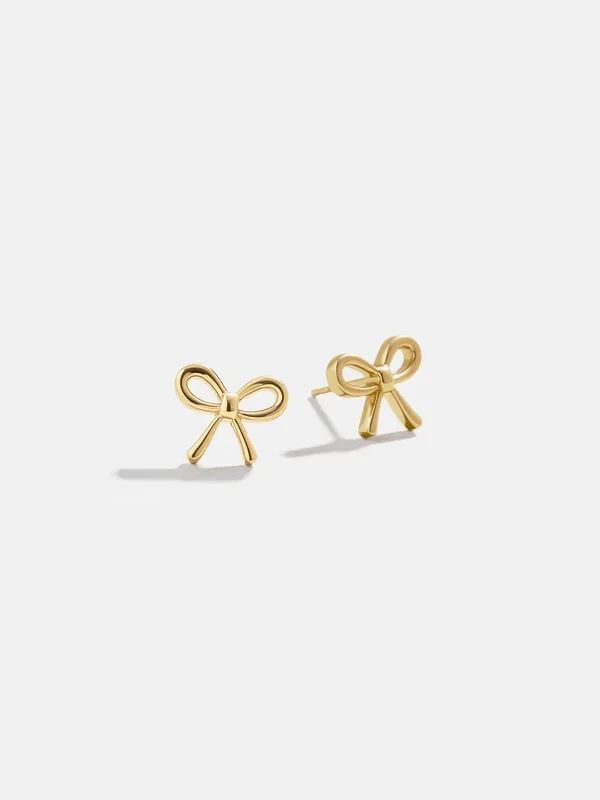 18K Gold Just For Fun Earrings – Bow