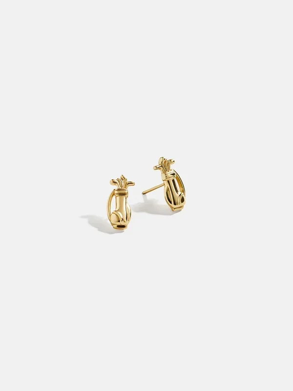18K Gold Sports Delicate Stud – Golf
