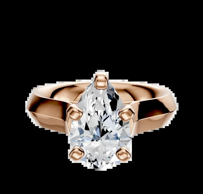 18K Rose Gold 4 Prong Cathedral Knife Edge 4.0mm Engagement Ring