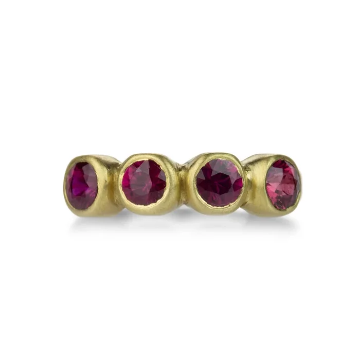 18k Ruby Porch Skimmer Band