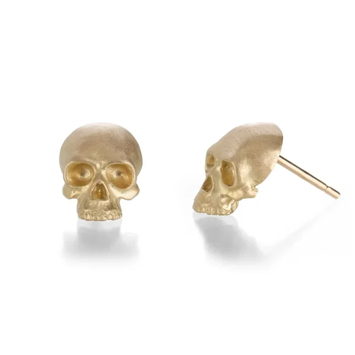 18k Skull Studs