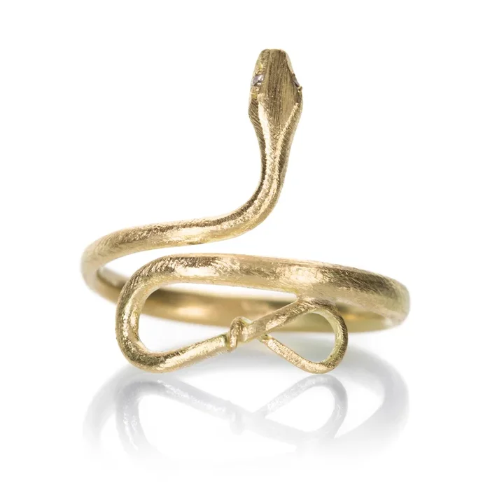 18k Small Snake Ring