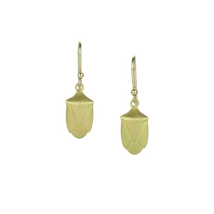 18k Stink Bug Earrings