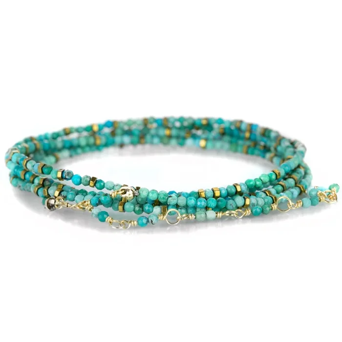 18k Turquoise Confetti Wrap Bracelet