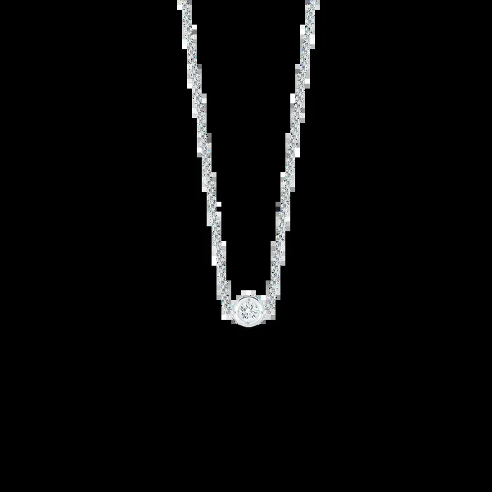 18K WHITE GOLD DIAMONDS BY THE INCH SINGLE STATION NECKLACE