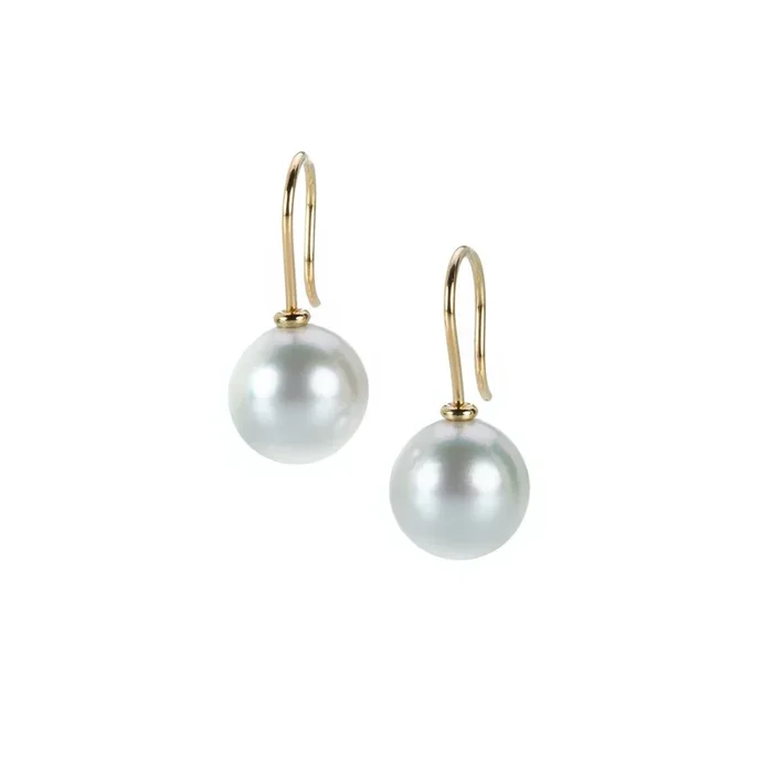 18k White South Sea Pearl Earrings