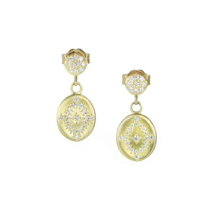 18k Yellow Gold and Diamond Daydream Earrings