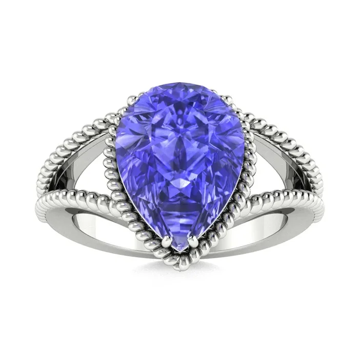 18kt Gold Pear shaped Tanzanite Ring (Tanzanite 4.00ct)